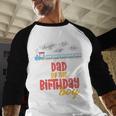 Dad Birthday Boy Train I'm 2 Two Yr Old Chugga Engine Men Baseball Raglan Shirt
