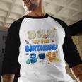 Dad Of The Birthday Boy Two The Moon Space Family Matching Men Baseball Raglan Shirt