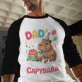 Dad Of The Birthday Capybara Boba Tea Girl Bday Party Family Men Baseball Raglan Shirt