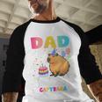 Dad Of The Birthday Capybara Girl Bday Party Family Men Baseball Raglan Shirt
