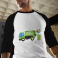 Dad Birthday Crew Garbage Truck Birthday Party T-Shirt Men Baseball Raglan Shirt