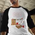 Dad Birthday Crew Pizza Theme Birthday Pizza Lover Party Men Baseball Raglan Shirt