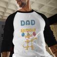 Dad Of The Birthday Girl Boy Cheetah Men Baseball Raglan Shirt