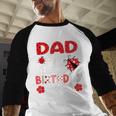 Dad Of The Birthday Girl Family Ladybug Birthday Men Baseball Raglan Shirt