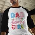 Dad Of The Birthday Girl Family Summer Beach Birthday Party Men Baseball Raglan Shirt