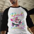 Dad Of The Birthday Girl Rolling Skate Family Matching Men Baseball Raglan Shirt