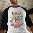 Dad Of The Birthday Girl Zoo Theme Animal Party Safari Cool Men Baseball Raglan Shirt