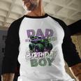 Dad Of The Birthday Monster Truck Family Matching Party Men Baseball Raglan Shirt