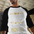Dad Of The Birthday Princess Shirt Daddy Men Birthday Party Men Baseball Raglan Shirt