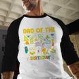 Dad Of The Birthday Scientist Matching Science Birthday Men Baseball Raglan Shirt