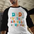 Dad Of The Birthday Twins Boys Girls Party Retro Bday Men Baseball Raglan Shirt