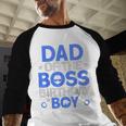 Dad Of The Boss Birthday Party Outfit Like A Boss Dad Men Baseball Raglan Shirt