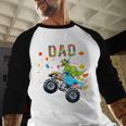Dad Building Blocks Monster Truck Dinosaur Birthday Men Baseball Raglan Shirt Dad Building Blocks Monster Truck Dinosaur Birthday Men Baseball Raglan Shirt