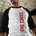 Dad Dance She Get It From Me Proud Dancer Dad USA Flag Men Men Baseball Raglan Shirt