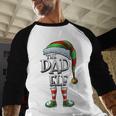 The Dad Elf Shirt Matching Family Dad Christmas Elf Men Baseball Raglan Shirt