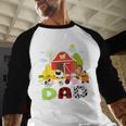 Dad Farm Animal Birthday Family Matching Party Men Baseball Raglan Shirt