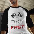 Dad Of The Fast One First Birthday Racing Car Family Men Baseball Raglan Shirt Dad Of The Fast One First Birthday Racing Car Family Men Baseball Raglan Shirt
