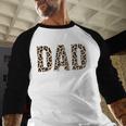 Dad Leopard Print Fathers Day Men Baseball Raglan Shirt