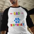 Dad And Mom Of The Birthday Boy Dog Paw Family Matching Men Baseball Raglan Shirt