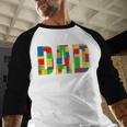 Dad Parent Brick Master Builder Building Blocks Set FamilyMen Baseball Raglan Shirt