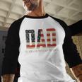 Dad Protector Hero Legend USA Flag Dad Father's Day Men Baseball Raglan Shirt