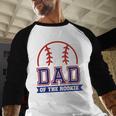Dad Of Rookie 1st Birthday Baseball Theme Matching Party Men Baseball Raglan Shirt