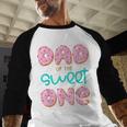 Dad Sweet One 1st First Birthday Matching Family Donut Men Baseball Raglan Shirt