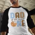 Dad Of The Sweet One Cookies And Milk 1st Birthday Party Men Baseball Raglan Shirt