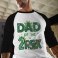 Dad Of The Two Rex Birthday Dinosaur Family Matching Men Baseball Raglan Shirt