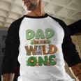 Dad Of The Wild One Birthday Family Matching Party Decor Men Baseball Raglan Shirt
