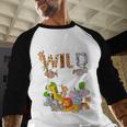 Dad Of The Wild Two Zoo 2nd Birthday Safari Jungle Animal Men Baseball Raglan Shirt