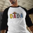 Dada 1st Birthday Cowboy Western Dada Birthday Boy Men Baseball Raglan Shirt