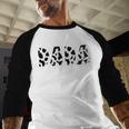 Dada Cow Print Cow Pattern Father's Day Small Men Baseball Raglan Shirt Dada Cow Print Cow Pattern Father's Day Small Men Baseball Raglan Shirt