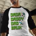 Dada Daddy Dad Bruh Father's Day Game Pixel Men Baseball Raglan Shirt