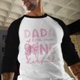 Dada Of Little Miss Onederful First Birthday Girl Bow Men Baseball Raglan Shirt
