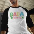 Dada Saurus Kids Dinosaur Birthday Party Family Matching Men Baseball Raglan Shirt