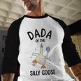 Dada Of The Silly Goose First Birthday Family Matching Men Baseball Raglan Shirt