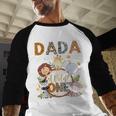 Dada Of The Wild One 1St Birthday Safari Jungle Animals Men Baseball Raglan Shirt