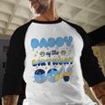 Daddy Of The Bday Boy Blue Dog Theme Party Family Matching Men Baseball Raglan Shirt