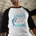 Daddy Of The Birthday Dolphin Family Matching Party Squad Men Baseball Raglan Shirt