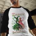 Daddy Of The Birthday Girl Pink And Green Family Matching Men Baseball Raglan Shirt