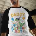 Daddy Of The Birthday Party Outfit Dinosaur Squad Dad Men Baseball Raglan Shirt