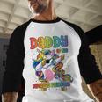 Daddy Of The Birthday Princess Girl Dabbing Unicorn Dad Men Baseball Raglan Shirt