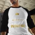 Daddy Of The Birthday Princess Girl Party Matching Family Men Baseball Raglan Shirt