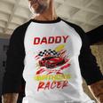 Daddy Of The Birthday Racer Race Car Party Family Matching Men Baseball Raglan Shirt
