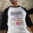Daddy Dad First Birthday Little Rookie Baseball The Big One Men Baseball Raglan Shirt