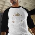 Daddy Dad Of A Threenager 3rd Birthday Men Baseball Raglan Shirt