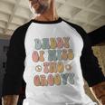 Daddy Dad Two Groovy Second Birthday Retro 2nd Bday Party Men Baseball Raglan Shirt