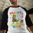 Daddy Dinosaur Shirt Cute Birthday Boy Family Apparel Men Baseball Raglan Shirt