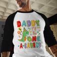 Daddy Of The One-A-Saurus 1St Birthday Boy Dinosaur Men Baseball Raglan Shirt